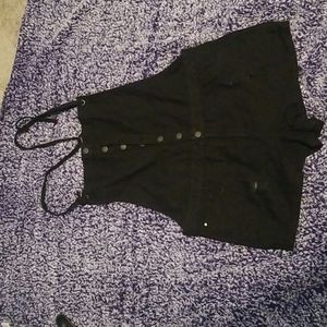 American Eagle Button Up Overall Shorts